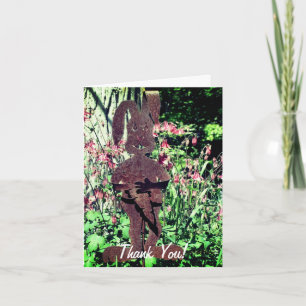 Rusty Rabbit Flower Garden Hartelijk dank Bedankkaart