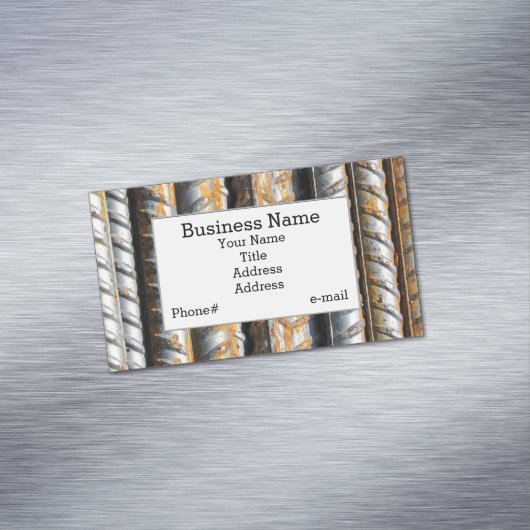 Rusty Rebar Design Magnetic Visitekaartje Magnetisch Visitekaartje (Voorbeeld)