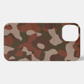 Rusty Red and Dark Olive Camo abstract iPhone Hoesje (Achterkant horizontaal)