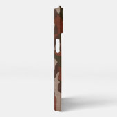 Rusty Red and Dark Olive Camo abstract iPhone Hoesje (Rechterkant)