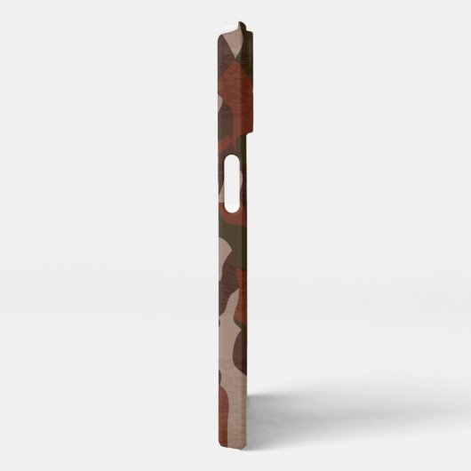 Rusty Red and Dark Olive Camo abstract iPhone Hoesje (Rechterkant)