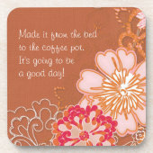 Rusty Red Damask met Big Flowers Onderzetters (Voorkant)
