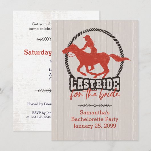 Rusty Red, laatste ride voor de bruid Kaart (Voorkant / Achterkant)