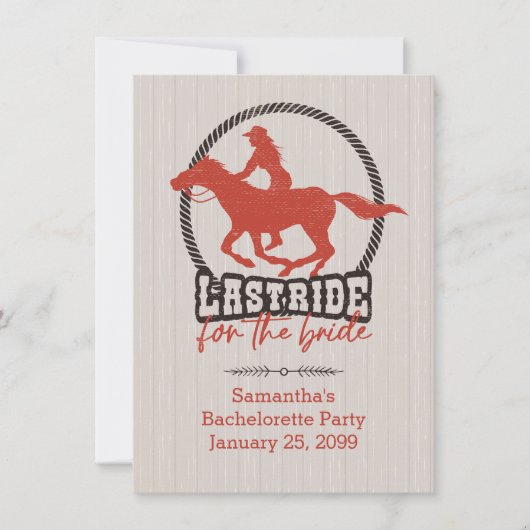Rusty Red, laatste ride voor de bruid Kaart (Voorkant)