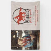 Rusty Red, laatste ride voor de bruid Spandoek (Verticaal)