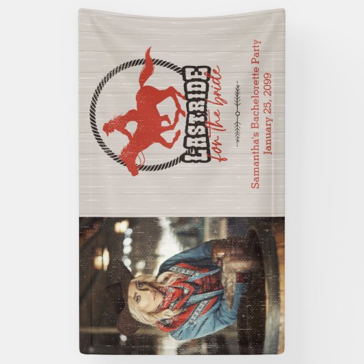 Rusty Red, laatste ride voor de bruid Spandoek (Verticaal)