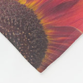 Rusty Red Sunflower Fleece Deken (Hoek)
