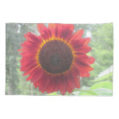 Rusty Red Sunflower Kussensloop (Achterkant)