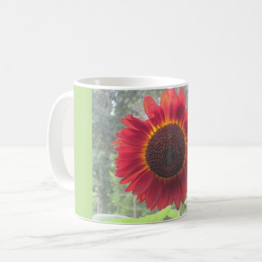 Rusty Red Sunflower Mok (Voorkant links)