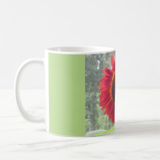 Rusty Red Sunflower Mok (Links)