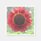 Rusty Red Sunflower Napkin Servet (Voorkant)