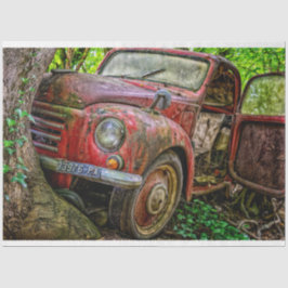 Rusty Red Truck  20x30-decoupage Tissuepapier