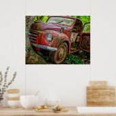 Rusty Red Truck  Poster (Keuken)