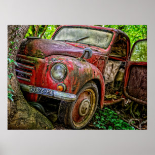 Rusty Red Truck  Poster