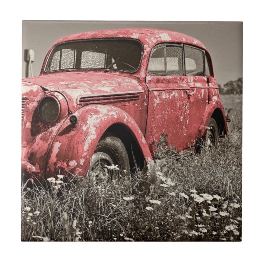  Rusty Red Truck Tegel Tegeltje (Voorkant)