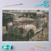 Rusty Retro Car  20x30-decoupage Tissuepapier (Craft)