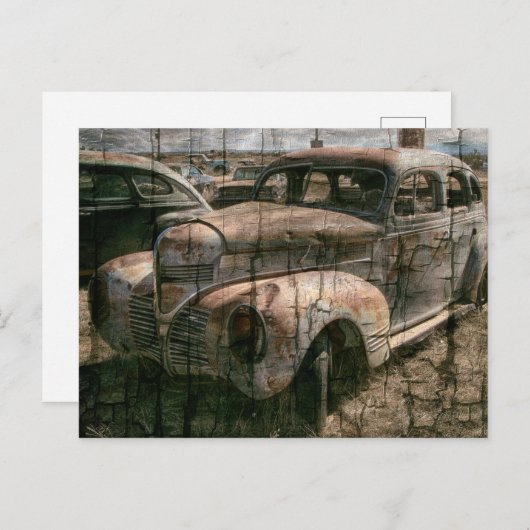 Rusty Retro Car  Briefkaart (Voorkant / Achterkant)