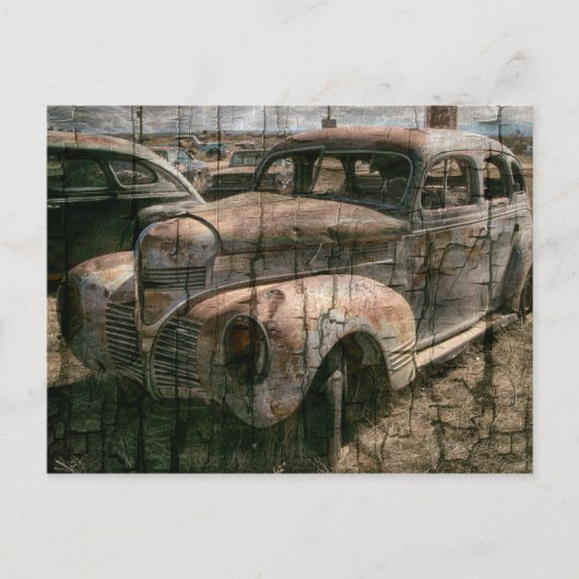 Rusty Retro Car Briefkaart (Voorkant)