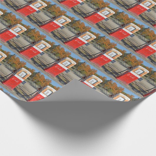 Rusty Retro Gasoline Pomp Cadeaupapier (Hoek)