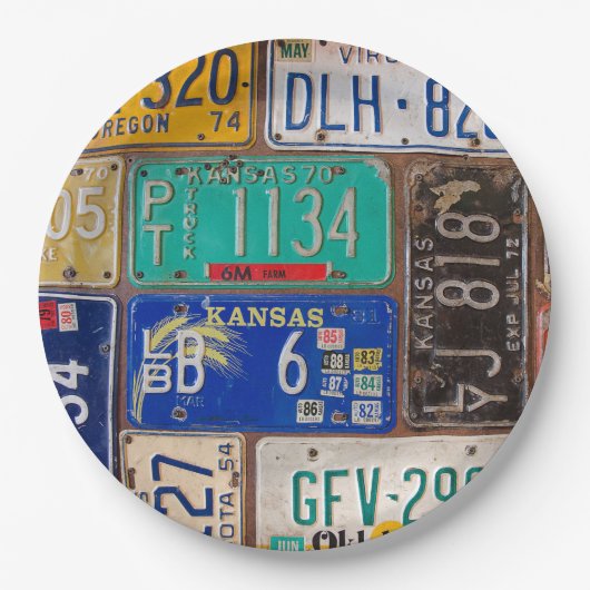 Rusty Retro License Bord Collectie (Voorkant)