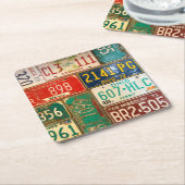 Rusty Retro Licentie Borden Kartonnen Onderzetters (Schuin)