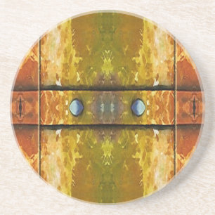 Rusty Rivets en Bars Abstract Zandsteen Onderzetter