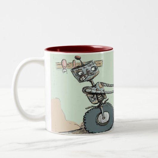 Rusty Robot Tweekleurige Koffiemok (Links)