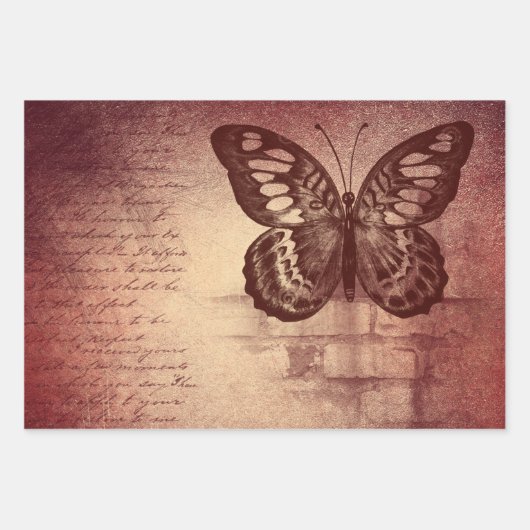 Rusty Roos Butterfly Inpakpapier Vel (Voorkant)
