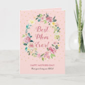 Rusty roos florale adem kaart (Voorkant)