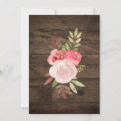 Rusty Roos Rustic Country Huwelijksuitnodiging Kaart (Achterkant)