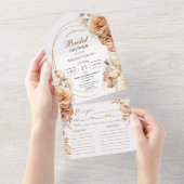 Rusty Rozen Vrijgezellenfeest Recept All In One Uitnodiging (Afscheurbaar)