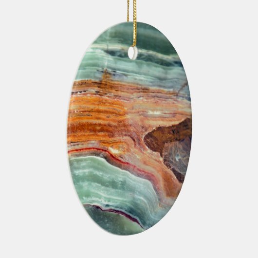 Rusty Sagey Minty Quartz Keramisch Ornament (Rechts)