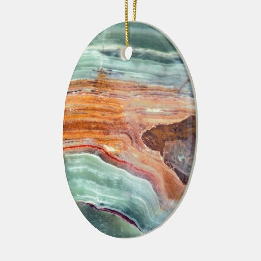 Rusty Sagey Minty Quartz Keramisch Ornament (Links)