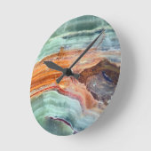 Rusty Sagey Minty Quartz Ronde Klok (Hoek)