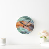 Rusty Sagey Minty Quartz Ronde Klok (Huis)