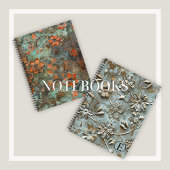 Rusty Sinaasappel Gestegen Bloemspiraal Notitieboe Notitieboek