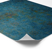 Rusty Spots Blue Pattern Achtergrond Poster (Hoek)