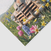 Rusty Spring Truck in een veld Decoupage Tissuepapier (Detail)