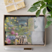 Rusty Spring Truck in een veld Decoupage Tissuepapier (Geschenk)