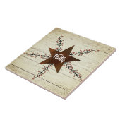 Rusty star and berries, Faith Tegeltje (Zijkant)