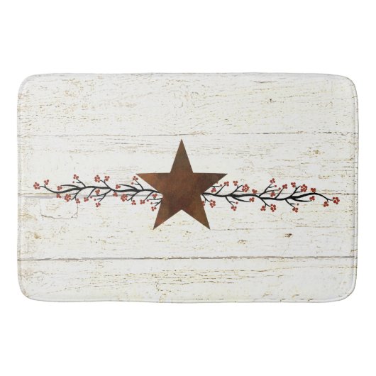 Rusty star en bessen badmat (Voorkant)