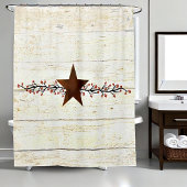 Rusty star en bessen douchegordijn
