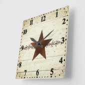 Rusty star en bessen vierkante klok (Hoek)