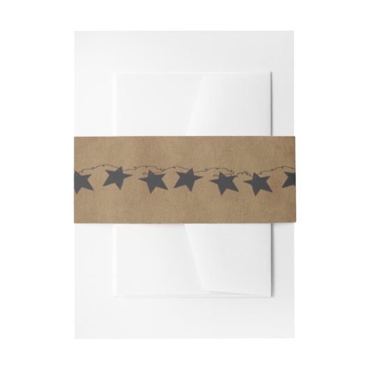 Rusty Stars Belly Bands Uitnodigingen Wikkel (Voorkant Voorbeeld)
