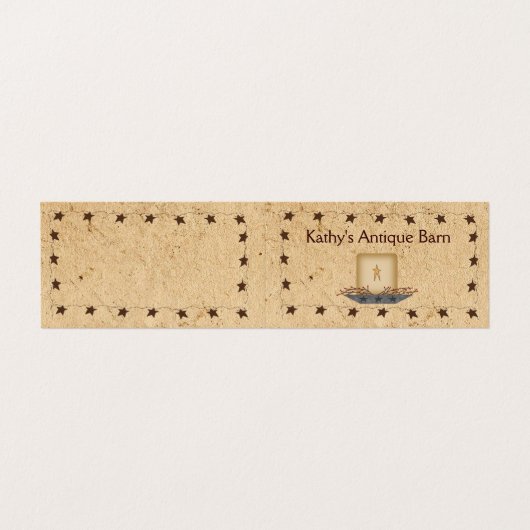 Rusty Stars & Candle Folded Visitekaartje (Buitenkant ongevouwen)