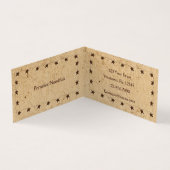 Rusty Stars & Candle Folded Visitekaartje (Binnen)