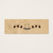 Rusty Stars & Candle Skinny Hang Label Mini Visitekaartjes (Voorkant)