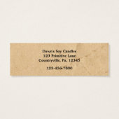 Rusty Stars & Candle Skinny Hang Label Mini Visitekaartjes (Achterkant)