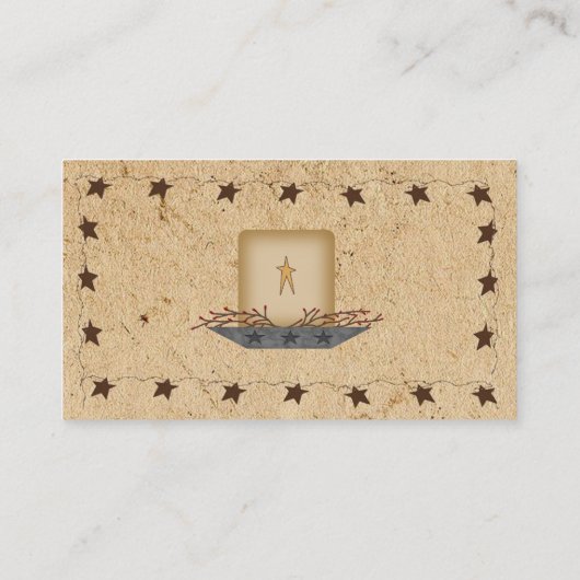 Rusty Stars & Candle Visitekaartje (Achterkant)