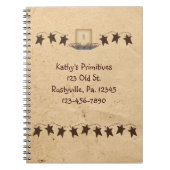 Rusty Stars en kaars Notitieboek (Voorkant)
